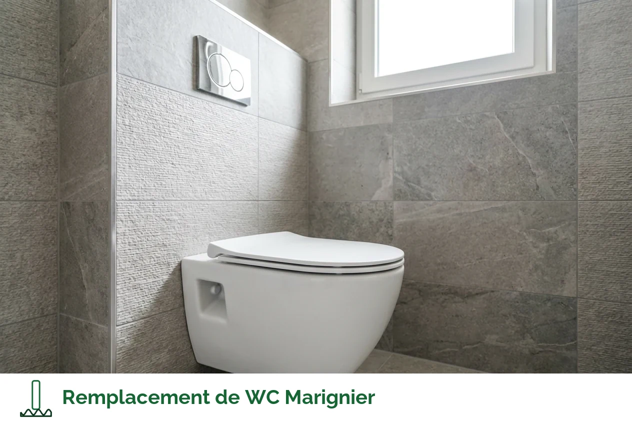 Remplacement de WC à Marignier