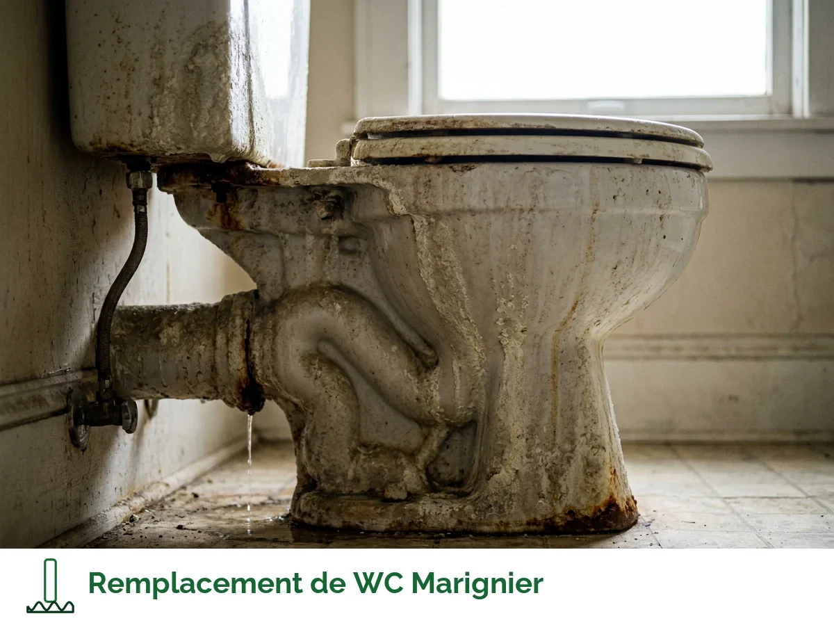 Remplacement de WC à Marignier