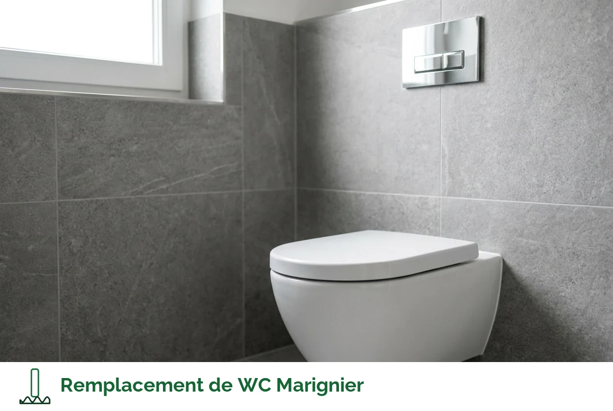 Remplacement de WC à Marignier