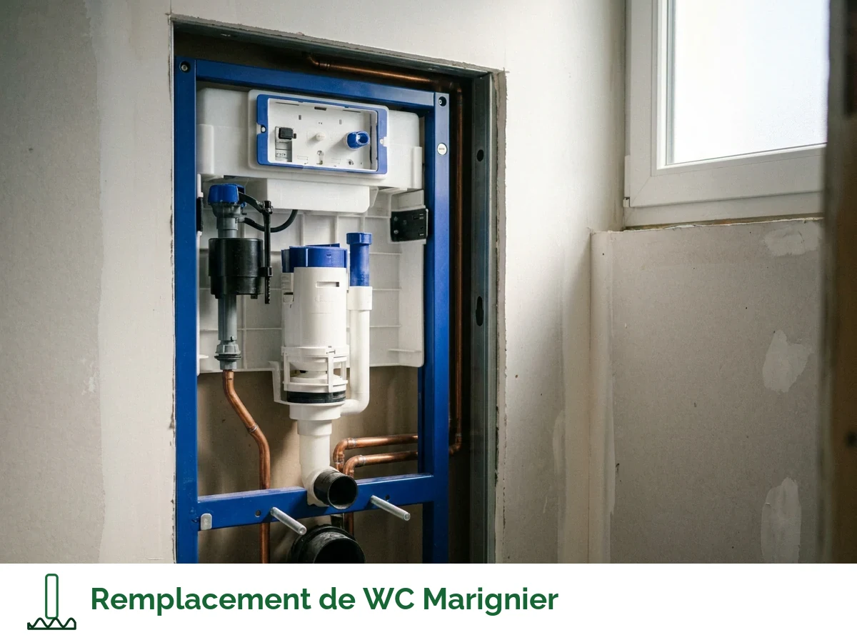 Remplacement de WC à Marignier