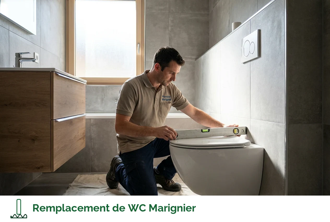 Remplacement de WC à Marignier